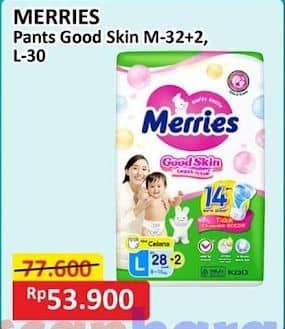 Promo Harga Merries Pants Good Skin M34, L30 30 pcs - Alfamart