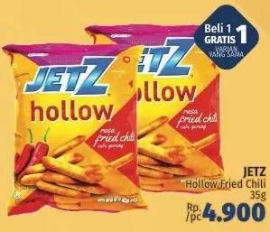 Promo Harga JETZ Hollow Snack Fried Chilli 35 gr - LotteMart