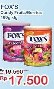 Promo Harga FOXS Crystal Candy Fruit, Berries 180 gr - Indomaret