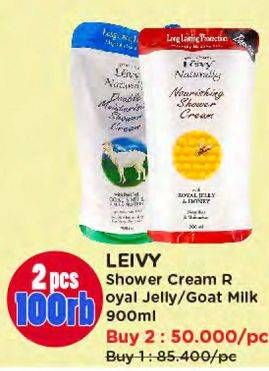 Promo Harga Leivy Goat Milk Shower Cream 900 ml - Watsons