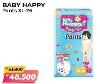 Promo Harga Baby Happy Body Fit Pants XL26 26 pcs - Alfamart