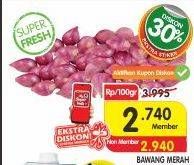 Promo Harga Bawang Merah per 100 gr - Superindo