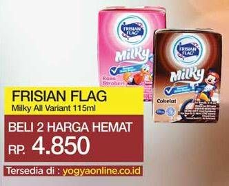 Promo Harga FRISIAN FLAG Susu UHT Milky All Variants 115 ml - Yogya