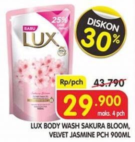 Promo Harga LUX Body Wash Sakura Bloom, Velvet Jasmine 900 ml - Superindo