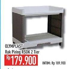 Promo Harga Olymplast Rak Piring RSOK 2 Tier  - Hypermart