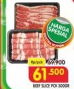 Beef Sliced 300 gr Diskon 12%, Harga Promo Rp61.500, Harga Normal Rp69.900, Ekstra Kupon