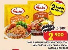 Promo Harga SASA Bumbu Nasi Goreng Ayam Spesial, Jawa, Sambal Matah, Barbeque 20 gr - Superindo