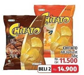 Promo Harga CHITATO Snack Potato Chips All Variants per 2 bungkus 68 gr - LotteMart
