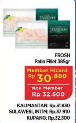 Promo Harga Frosh Fresh Frozen Pangasius Fillet Patin 385 gr - Hypermart