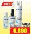 Promo Harga SANITER Gel Instant Hand Sanitizer 50 ml - Hari Hari