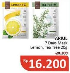 Promo Harga ARIUL Face Mask Lemon, Tea Tree 20 gr - Alfamidi