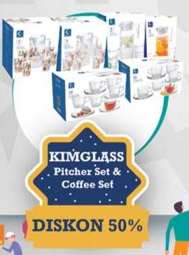 Promo Harga KIMGLASS Pitcher Set & Coffee Set  - Yogya