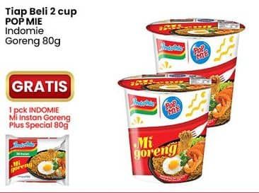 Promo Harga Indomie Pop Mie Instan Indomie Goreng 80 gr - Indomaret