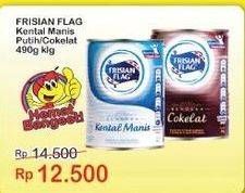 Promo Harga FRISIAN FLAG Susu Kental Manis Cokelat, Putih 490 gr - Indomaret