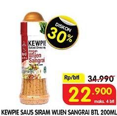 Promo Harga KEWPIE Saus Siram Wijen Sangrai 200 ml - Superindo