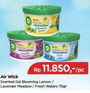 Promo Harga AIR WICK Scented Gel Blooming Lemon, Lavender Meadow, Fresh Water 70 gr - TIP TOP