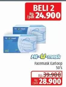 Promo Harga Fit-u-mask Masker Earloop 50 pcs - Lotte Grosir