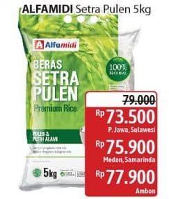 Promo Harga Alfamidi Beras Setra Pulen 5000 gr - Alfamidi