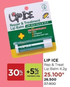 Promo Harga LIP ICE Repair & Treatment Lip Balm  - Watsons