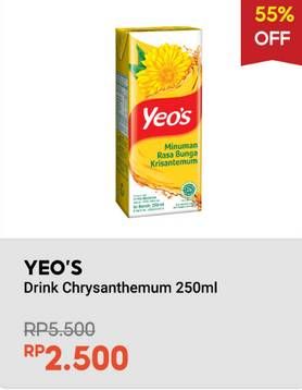 Promo Harga Yeos Minuman Rasa Krisantemum 250 ml - Indomaret