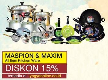 Promo Harga MASPION/MAXIM Peralatan Masak  - Yogya