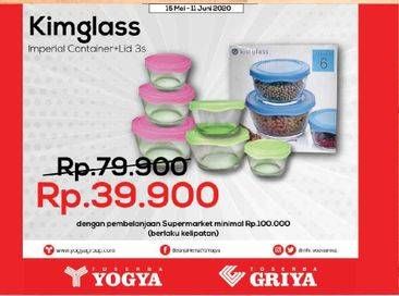 Promo Harga KIM GLASS Cooking Bowl 3 pcs - Yogya