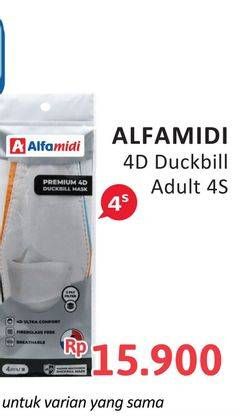 Promo Harga Alfamidi Masker 4D Duckbill Adult 4 pcs - Alfamidi