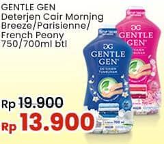 Promo Harga Gentle Gen Deterjen Morning Breeze, Parisienne Garden, French Peony 750 ml - Indomaret