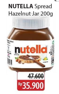 Promo Harga Nutella Jam Spread Chocolate Hazelnut 200 gr - Alfamidi