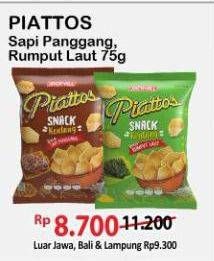 Promo Harga Piattos Snack Kentang Sapi Panggang, Seaweed 75 gr - Alfamart