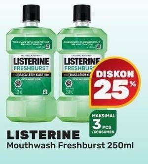Promo Harga LISTERINE Mouthwash Antiseptic Fresh Burst 250 ml - Yogya