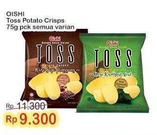 Promo Harga Oishi Toss Potato Crips All Variants 75 gr - Indomaret
