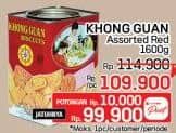 Promo Harga Khong Guan Assorted Biscuit Red 1600 gr - LotteMart