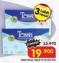 Promo Harga Tessa Facial Tissue 50 sheet - Superindo