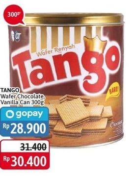 Promo Harga TANGO Wafer Chocolate, Vanilla Milk 300 gr - Alfamidi