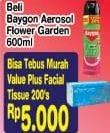 Promo Harga BAYGON Insektisida Spray Flower Garden 600 ml - Hypermart