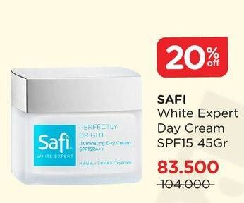 Promo Harga SAFI White Expert Cream Illuminating Day Cream SPF15 PA ++ 45 gr - Watsons