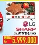 Promo Harga LG/SHARP Smart TV 50-55"  - Hypermart