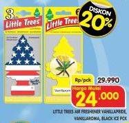 Promo Harga Little Trees Assorted Freshner Vanilla Pride, Vanillaroma, Black Ice 1 pcs - Superindo