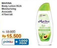 Promo Harga Marina Hand Body Lotion Natural Rich Moisturizing 475 ml - Indomaret