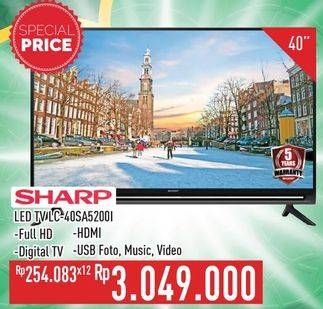 Promo Harga SHARP LC-40SA5200i LED TV 40"  - Hypermart