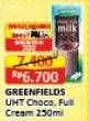 Promo Harga GREENFIELDS UHT Choco, Full Cream 250 ml - Alfamart
