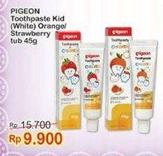 Promo Harga PIGEON Toothpaste for Children Orange, Strawberry 45 gr - Indomaret