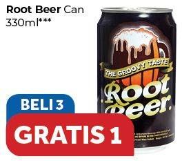 Promo Harga ROOT BEER Minuman Soda per 3 botol 330 ml - Carrefour