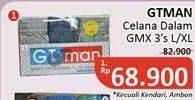 Promo Harga GT MAN Celana Dalam Pria GMX L, XL 3 pcs - Alfamidi