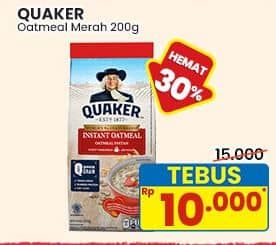 Promo Harga Quaker Oatmeal Instant 200 gr - Indomaret