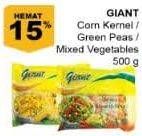 Promo Harga GIANT Corn Kernel/Mixed Vegetable/Green Peas 500 gr - Giant