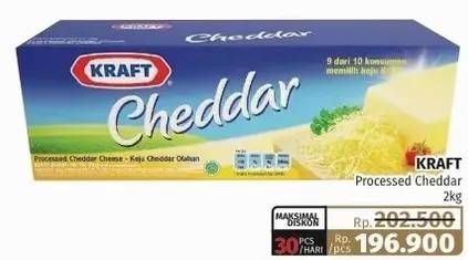 Promo Harga KRAFT Cheese Cheddar 2000 gr - Lotte Grosir