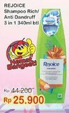 Promo Harga REJOICE Shampoo Rich, Anti Dandruff 340 ml - Indomaret