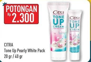 Promo Harga CITRA Tone Up Pearly White Face Cream 20 gr - Hypermart